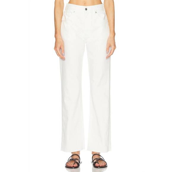 NILI LOTAN Denim - NEW NILI LOTAN calla high-rise slim straight leg ankle jeans in cream
